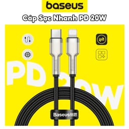 Thumbnail Cáp Sạc Nhanh 20W CHÍNH HÃNG Baseus ĐẦU KIM LOẠI Dây Dù Siêu Bền Cho IP 8-14-Plus- Pro-Promax 1