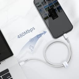 Thumbnail Cáp Sạc Nhanh Dây Bện Dù CHÍNH HÃNG Baseus TYPE C sang IP hỗ trợ sạc nhanh PD 20W 3