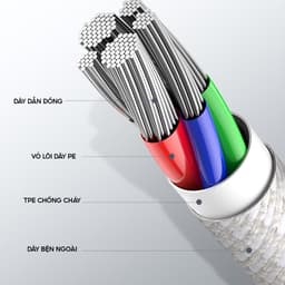 Thumbnail Cáp Sạc Nhanh Dây Bện Dù CHÍNH HÃNG Baseus TYPE C sang IP hỗ trợ sạc nhanh PD 20W 2