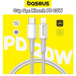 Thumbnail Cáp Sạc Nhanh Dây Bện Dù CHÍNH HÃNG Baseus TYPE C sang IP hỗ trợ sạc nhanh PD 20W 1
