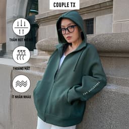 Thumbnail Áo Khoác Nữ Couple TX Original Thun 2 Da Form Oversize WOK 2063 2