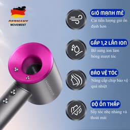 Thumbnail Máy Sấy Tóc NANOMAX High Speed Bản Cải Tiến 2 Chiều Nóng Lạnh Thiết Kế Không Lá Động Cơ Không Chổi Than 3