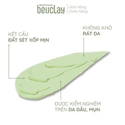 Thumbnail Combo Mặt nạ đất sét BEUCLAY trà xanh sáng da + Tẩy tế bào chết BEUSCRUB size mini 30g 3