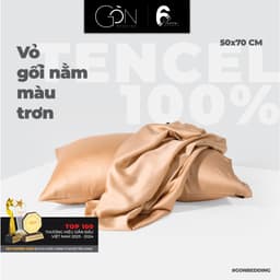Thumbnail 01 Vỏ Gối Nằm Gòn Bedding Lụa Tencel 60s Cao Cấp Màu Trơn 50x70 cm 1
