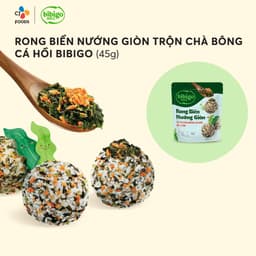 Thumbnail Combo 2 gói Rong biển nướng giòn rắc cơm trộn cơm Hàn Quốc Bibigo - Vị Nước Tương & Cá Hồi (50g + 45g) 3