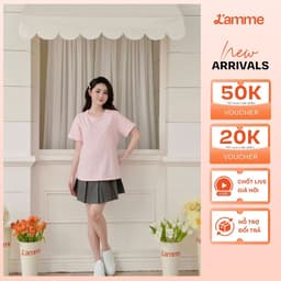 Thumbnail Áo phông bầu L'amme Tee chất cotton thấm hút mồ hôi mặc được sau sinh by LAMME 1