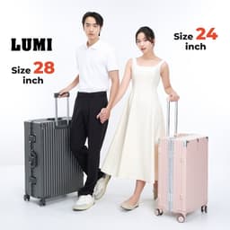 Thumbnail Vali du lịch SUNNY LUMI LM01/RAYMOND CAO CẤP- Vali nhựa PC + ABS khung nhôm xách tay, kí gửi 20/24/28 inch 4