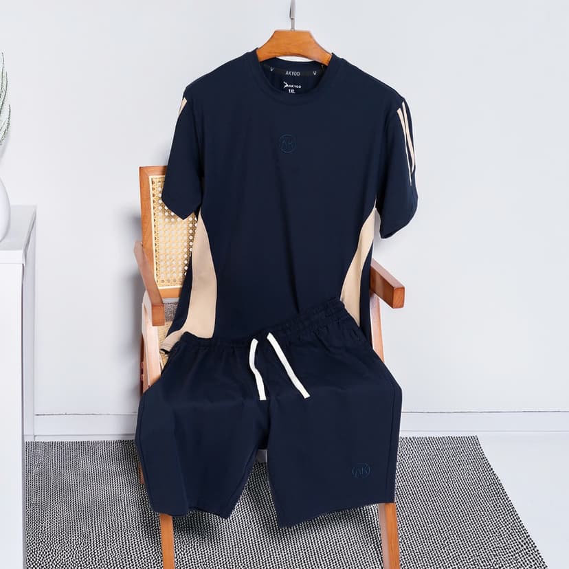 Ảnh Bộ Thun Bigsize Nam 80-140kg,Cao Cấp, Chất Liệu Cotton Co Giãn, Thoáng Mát, Akyoo Bigsize Nam - SET BO THAN 2