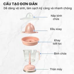 Thumbnail Máy vắt cam tự động Daewoo DEM-JK533 dung tích 1 lít, công suất 40w, bền bỉ, bảo hành 1 năm 4