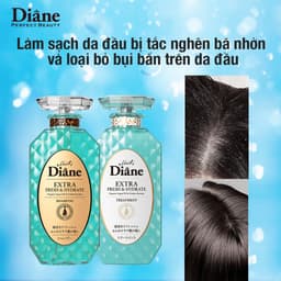 Thumbnail Bộ dầu gội xả sạch dầu và dưỡng ẩm da đầu phục hồi khô xơ Moist Diane Extra Fresh & Hydrate 450ml*2 4