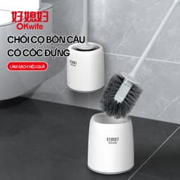 Thumbnail Chổi Cọ Bồn Cầu Có Cốc Đựng OKwife AGW-5749 - Cây Chà Bồn Cầu, Cọ Toilet Thông Minh, Bàn Chải Chà Bồn Cầu, Nhà Vệ Sinh 1