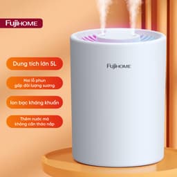 Thumbnail Máy phun sương, tạo ẩm FUJIHOME HM05A  dung tích lớn 2 vòi phun , tích hợp đèn Led 7 màu - Bảo hành 12 tháng 2