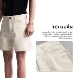 Thumbnail Quần short nam jean POKER phom rộng CAPMAN CLUB, chất vải denim thoải mái trẻ trung 1