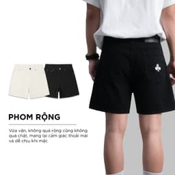 Thumbnail Quần short nam jean POKER phom rộng CAPMAN CLUB, chất vải denim thoải mái trẻ trung 2