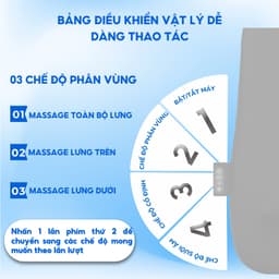 Thumbnail Đệm Ghế Massage Lưng BUMAS M18 - Mát Xa Vùng Lưng, Cổ Vai Gáy Kết Hợp Chườm Ấm - Bảo Hành 12 Tháng 3