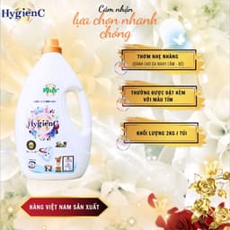 Thumbnail Nước giặt xả HygienC Plus+ công nghệ 2 trong 1 thái - Khối lượng 2Kg - HPL1 3