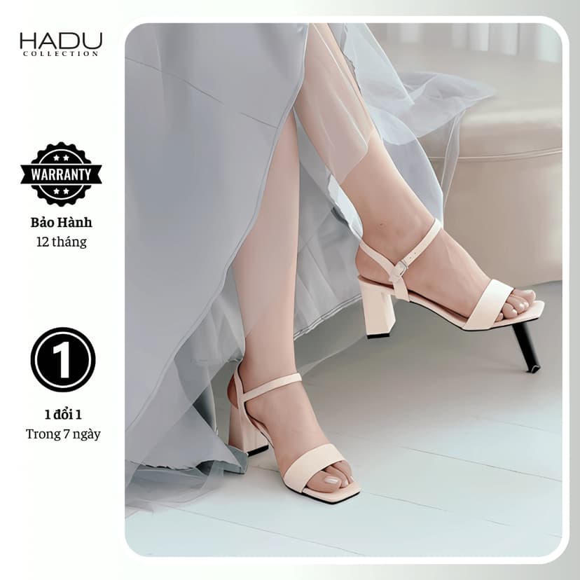 Ảnh - Giày Sandal Cao Gót 5P HS502 Tặng Dép Bệt Nữ K115D Hàng Cao Cấp Bảo Hành 12T 3