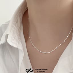 Thumbnail Dây chuyền bạc nữ KYDOPAL vòng cổ cá tính trơn mắt xích kết nối nhẹ nhàng trang sức bạc cao cấp - PAL9C3C50 3