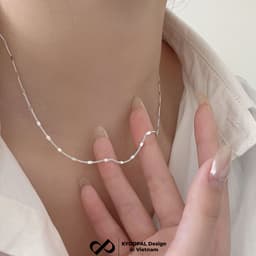Thumbnail Dây chuyền bạc nữ KYDOPAL vòng cổ cá tính trơn mắt xích kết nối nhẹ nhàng trang sức bạc cao cấp - PAL9C3C50 1