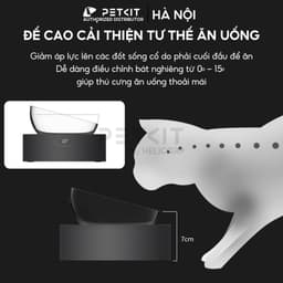 Thumbnail Bát Ăn Đôi, Chén Ăn Chống Gù Cho Chó Mèo PETKIT Nghiêng 15 Độ 2