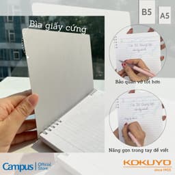 Thumbnail Sổ Lò Xo 4 màu KUSUMI, kích thước A6/A5/B5, kẻ ngang 7mm, chính hãng Campus 3