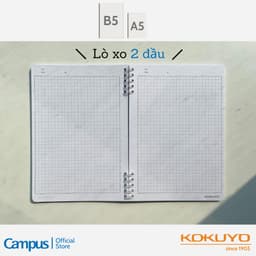Thumbnail Sổ Lò Xo 4 màu KUSUMI, kích thước A6/A5/B5, kẻ ngang 7mm, chính hãng Campus 2