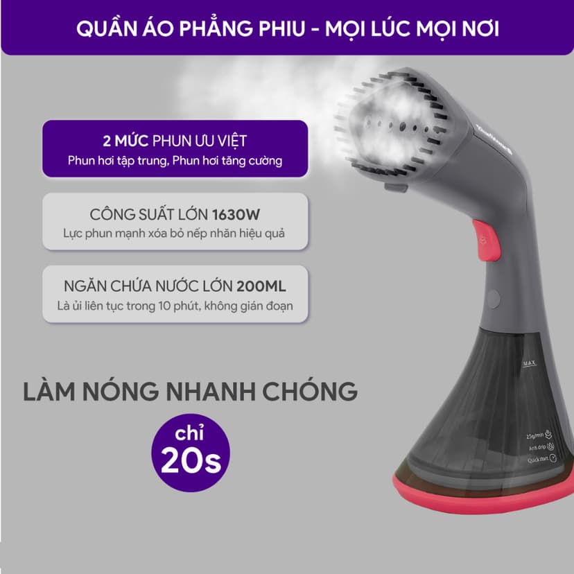 Ảnh Bàn Ủi Hơi Nước Cầm Tay BlueStone GSB-4033 - 1630W 1