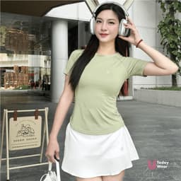 Thumbnail Áo thun thể thao nữ BIGSIZE Running Tee tập gym yoga cổ tròn ngắn tay vải thoáng mát co giãn Today U Wear 3