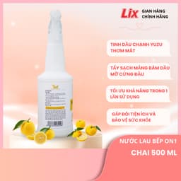 Thumbnail COMBO 2 Chai Nước lau bếp năng On1 500ml tinh dầu chanh Yuzu + Nước rửa chén On1 hương gừng sả 1kg, 2C-N6701+N5503+Z0701 1