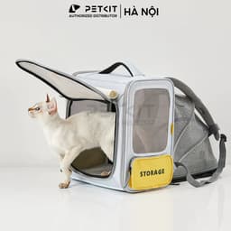 Thumbnail Balo du lịch cho chó mèo Petkit xZone bản mới 2025 chất liệu Vải chống nước rộng, thoáng 2
