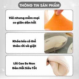 Thumbnail Gối Cao Su Non Cao Cấp Dùng Gối Đầu Đệm Ngồi Tựa Lưng Hỗ Trợ Đau Vai Gáy Cho Văn Phòng Gối Ngủ êm Mềm Vỏ Gối Dễ Thương 4