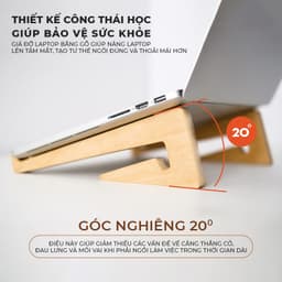 Thumbnail Giá đỡ laptop, giá để máy tính, kệ kê màn hình chất liệu gỗ giúp tản nhiệt - PG01 1
