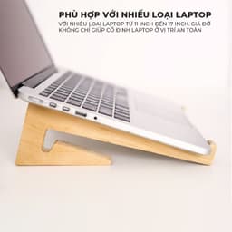Thumbnail Giá đỡ laptop, giá để máy tính, kệ kê màn hình chất liệu gỗ giúp tản nhiệt - PG01 2
