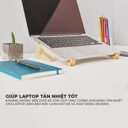 Thumbnail Giá đỡ laptop, giá để máy tính, kệ kê màn hình chất liệu gỗ giúp tản nhiệt - PG01 3