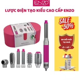 Thumbnail Lược điện tạo kiểu tóc ENZO 4133, 4144 lược chải tóc ion âm 6 trong 1, Bảo Hành 5 Năm 1