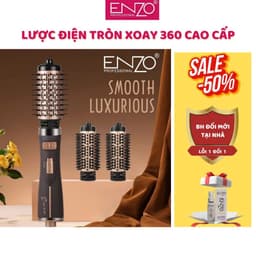 Thumbnail Lược điện ENZO 743 thương hiệu ITALIA xoay 360 độ tự động đảo 2 chiều, 4in1 bh 5 năm 1