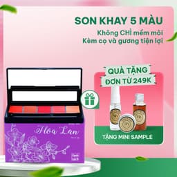 Thumbnail Khay Son Lì Hoa Lan Mộc An 5 Màu Tiết Kiệm, Không Chứa Chì, Dưỡng Môi Mềm Mịn 9g 1