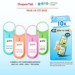 Thumbnail Combo 4 Xịt Thơm Miệng Khử Mùi Hôi Miệng Hương Trái Cây Tự Nhiên BFO Befresh 10ml 1