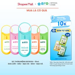 Thumbnail Combo 5 Xịt Thơm Miệng Khử Mùi Hôi Miệng Hương Trái Cây Tự Nhiên BFO Befresh 10ml 1