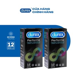 Thumbnail Bộ 2 hộp Durex Performa kéo dài thời gian, size 52mm, hộp 12 bao 2