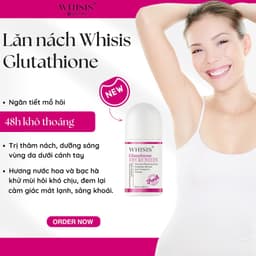 Thumbnail Lăn Khử Thâm Sáng Da Vùng Dưới Cánh Tay WHISIS Glutathione Fresh Roll On Deodorant 50ml 1
