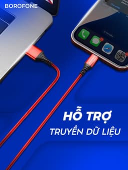 Thumbnail Dây sạc iphone Borofone BX54, Dây cáp sạc bọc dù chống đứt gãy 2.4A dài 1 mét cho iphone/android 3