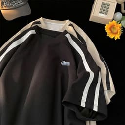 Thumbnail Áo thun LoGo HINMAM NAD Unisex Áo phông nam nữ tay lỡ 2 Soc oversize form rộng chất liệu cotton dệt tổ ong thoáng mát 4