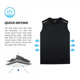 Thumbnail Áo thun ba lỗ nam Gấu 194 vải thun mè co dãn 4 chiều, áo thể thao - gym - bóng đá, from slim fit - MÈ NGANG MŨI TÊN 3