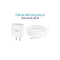 Thumbnail Bộ Sạc Nhanh Chính Hãng Hoco C76 Plus Type-C To LN PD 20W Dành Cho iP 7 Đến 14-Promax Chân Tròn 4