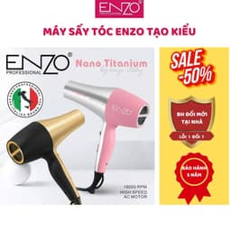 Thumbnail Máy sấy tóc ENZO công suất lớn, 2 chiều nóng lạnh, công nghệ ion âm giúp tóc bóng mượt, BH 5 Năm 1