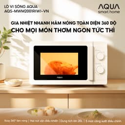 Thumbnail Lò vi sóng AQUA MWM2001R 20L công nghệ mới tiết kiệm điện, đĩa xoay tháo rời dễ vệ sinh 2