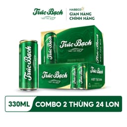 Thumbnail COMBO 2 Thùng 24 lon Bia Trúc Bạch – HABECO (330ml/lon) 2