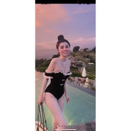 Thumbnail BiKINi liền thân phối viền bèo đính nơ 4