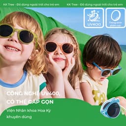 Thumbnail Kính râm gấp gọn cho bé Kocotree, UV400, gọng dẻo TR90, siêu nhẹ 20g, mắt kính phân cực 7 lớp 2